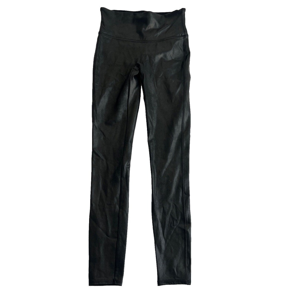 Spanx Women's Leggings Size Small‎ Black By Sara Blakely Faux Leather Pants